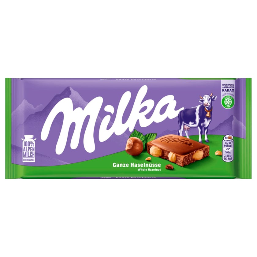 Milka Schokolade Ganze Haselnüsse 100g